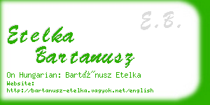 etelka bartanusz business card